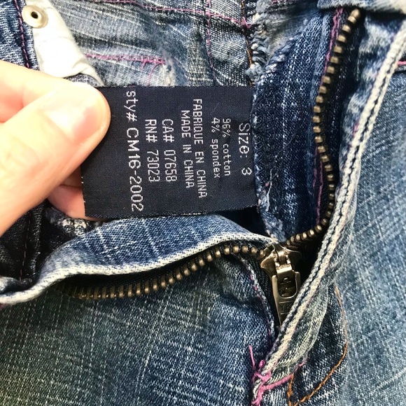 Vintage BONGO Authentic Boot Cut Jeans w/ Hot Pink Stitching - Picture 6 of 9